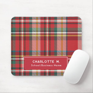 Tapis De Souris Coloré Plaid Classic Personnalisé Rouge