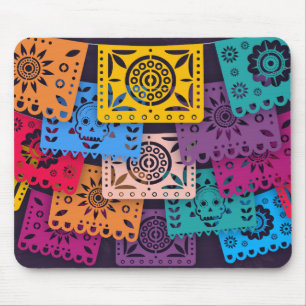 Tapis De Souris Colorful Dia de Muertos Banners   Mousepad