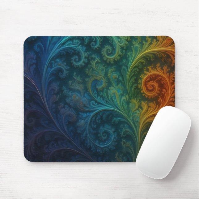 Tapis De Souris Colorful Fractal (Avec souris)