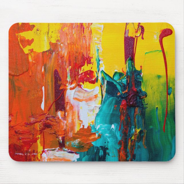 Tapis De Souris Colorful Funky Abstrait (Devant)