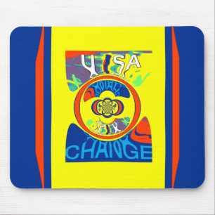 Tapis De Souris Colorful USA Change : Un design festif