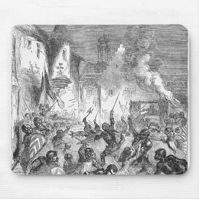 Tapis De Souris Combat entre les chevaliers anglais et français (Devant)