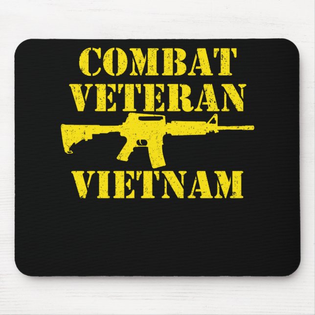 Tapis De Souris Combat vétéran Vietnam Fiers militaires (Devant)