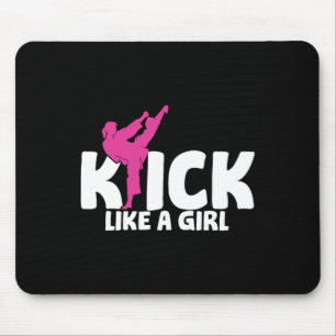Tapis De Souris Combattante de kick-boxing Kickboxing Arts martiau
