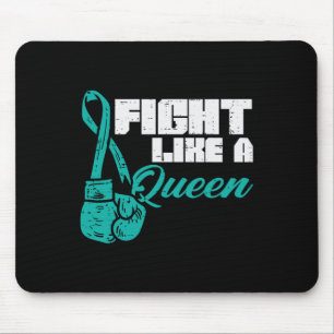 Tapis De Souris Combattre Comme La Reine Turquoise Gants de boxe C