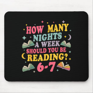 Tapis De Souris Combien de nuits de lecture 67 Meme Six Seven Prof