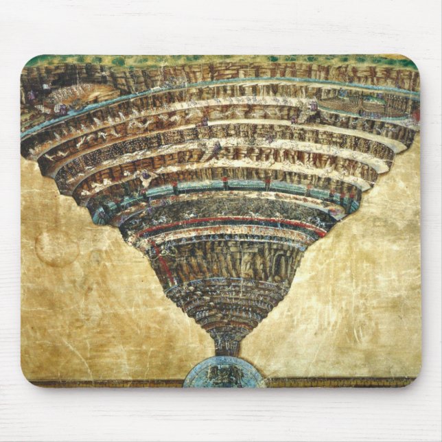 Tapis De Souris Comédie Divine De Sandro Botticelli (Devant)