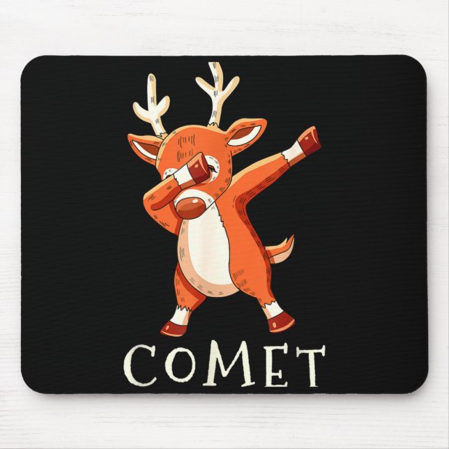 Tapis De Souris Comet Santas Reindeers Family Matching Outfit Chri (Devant)