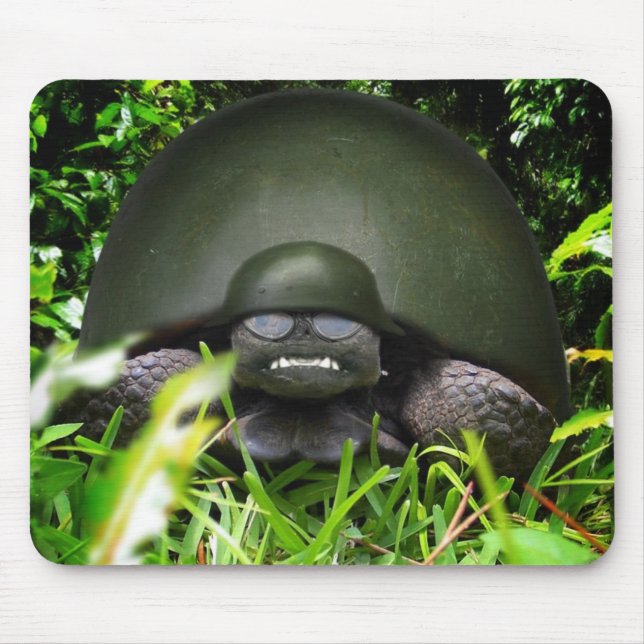 Tapis De Souris Commando lent - Tortue casque militaire (Devant)