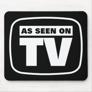 Tapis De Souris Comme vu à la TV - noire et blanche