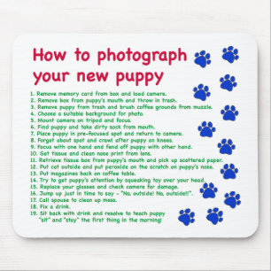 Tapis De Souris Comment photographier votre nouveau chiot