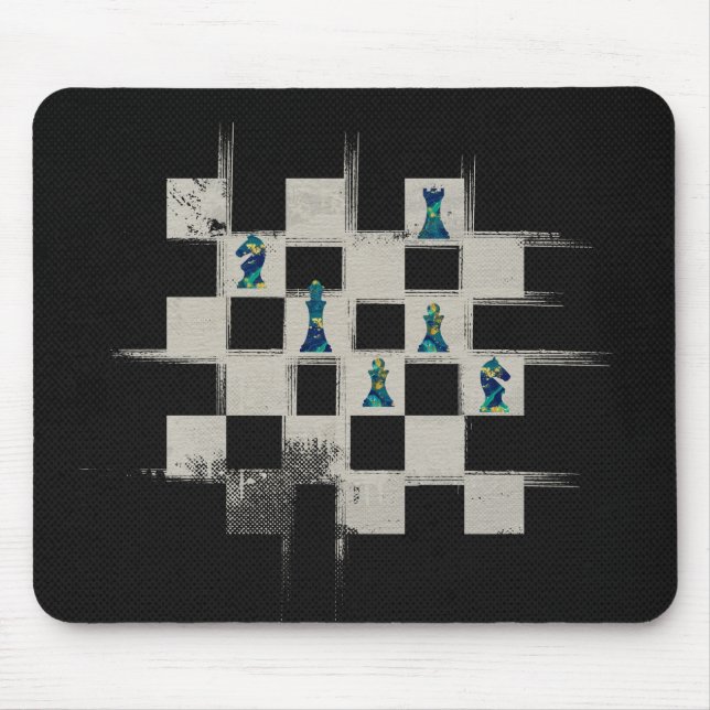 Tapis De Souris Composition en pièces d'échecs d'échiquier et de (Devant)