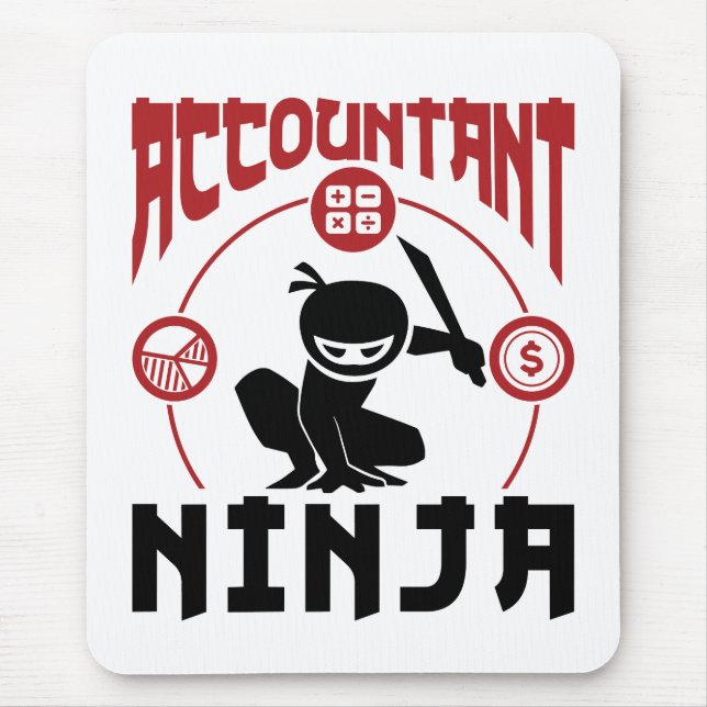 Tapis De Souris Comptable Ninja Comptabilité CPA (Devant)