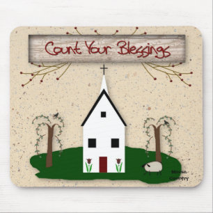 Tapis De Souris Comptez vos bénédictions Eglise Mousepad