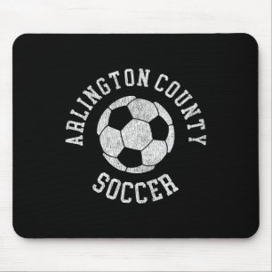 Tapis De Souris Comté d'Arlington Soccer Retro en détresse 90's Vi