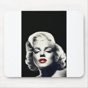 Tapis De Souris CON24BW-V4 lèvres rouges Marilyn DANS BLACK.tif