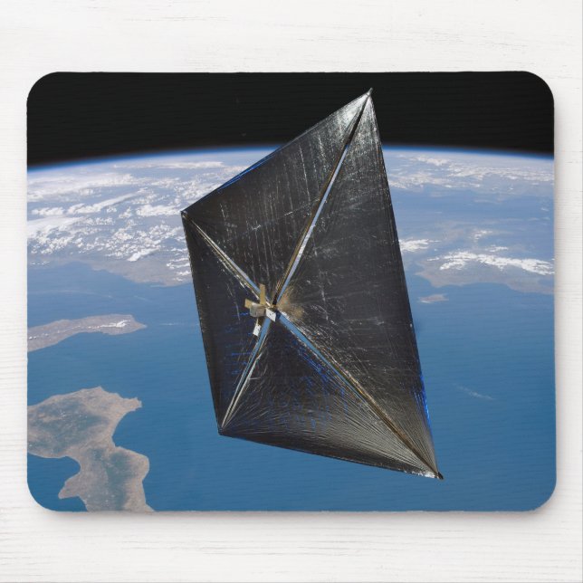 Tapis De Souris Concept artistique de NanoSail-D dans l'espace (Devant)