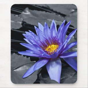 Tapis De Souris Conception botanique florale de nénuphar tropical