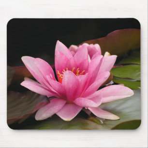 Tapis De Souris Conception botanique florale de nénuphar tropical