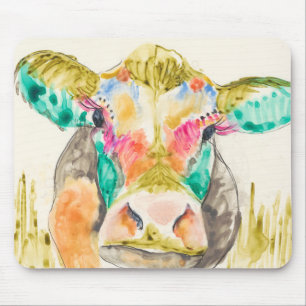 Tapis De Souris Conception colorée de la vache