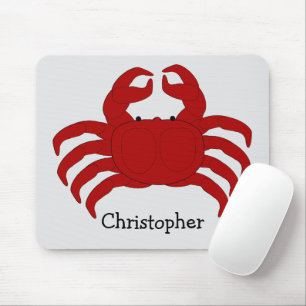 Tapis De Souris Conception Crabe Rouge