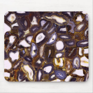 Tapis De Souris Conception d'Agate blanc Brown violet