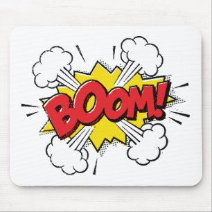 Tapis De Souris Conception de bande dessinée de boom