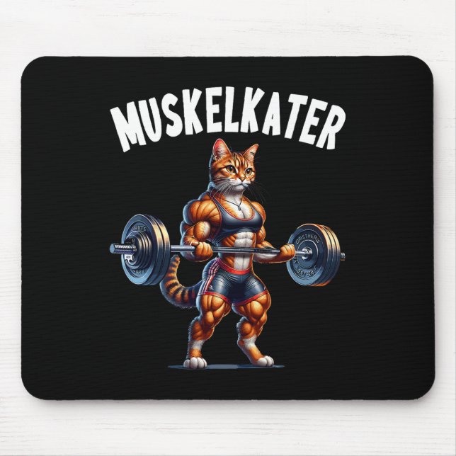 Tapis De Souris Conception de barre de chat pour les bodybuilders  (Devant)