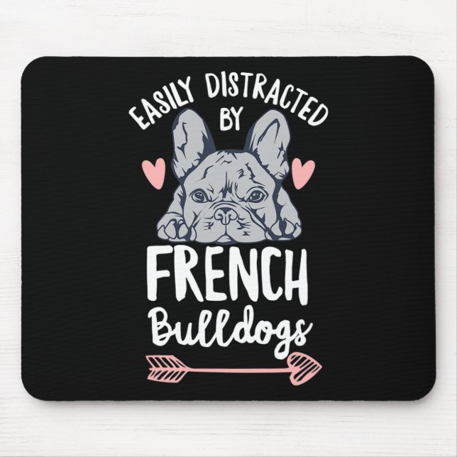 Tapis De Souris Conception de bouledogue pour un propriétaire de F (Devant)
