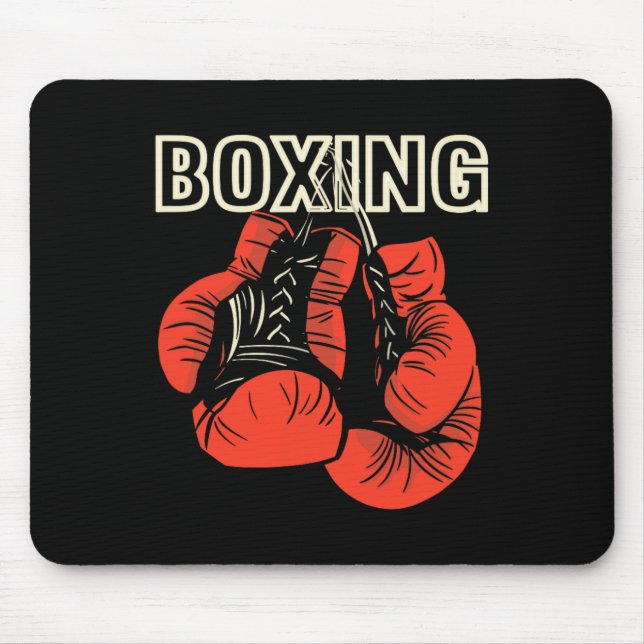 Tapis De Souris Conception de boxe Gants de boxe Artiste martiale (Devant)