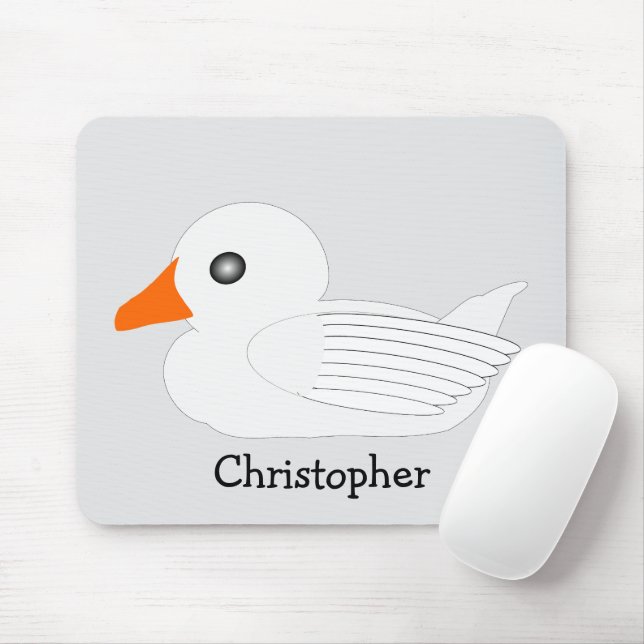 Tapis De Souris Conception de canard blanc (Avec souris)