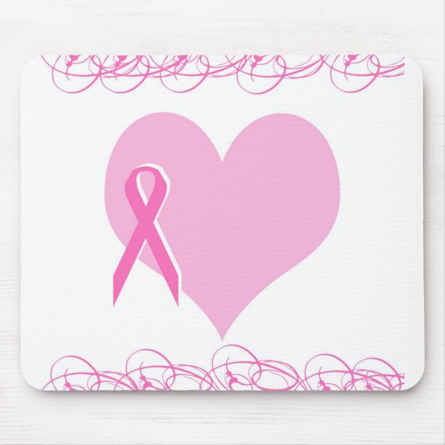 Tapis De Souris Conception de cancer du sein (Devant)