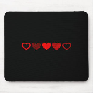 Tapis De Souris Conception de cœur rouge de la Saint-Valentin pour