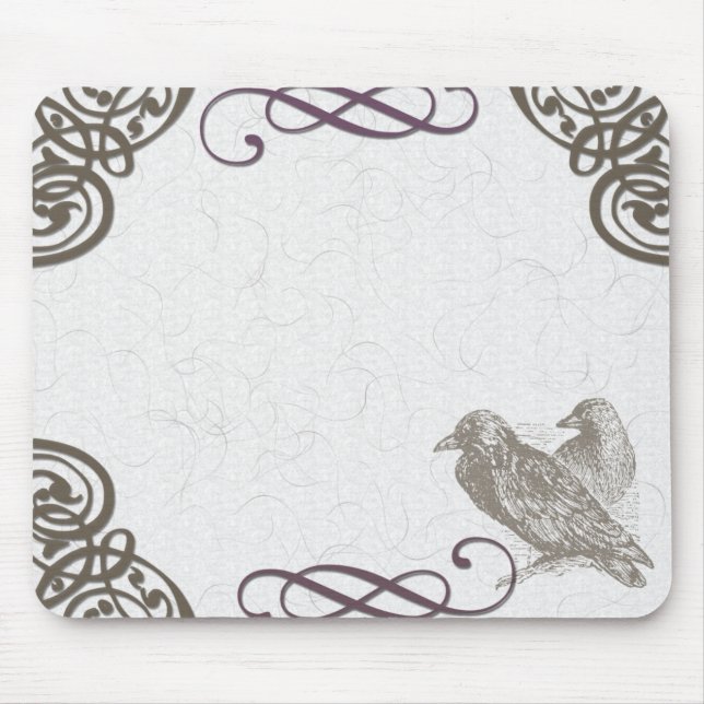 Tapis De Souris conception de corbeau (Devant)