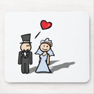 Tapis De Souris Conception de couples de "jour du mariage"