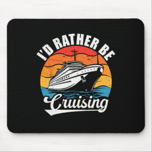 Tapis De Souris Conception de croisière familiale drôle pour homme