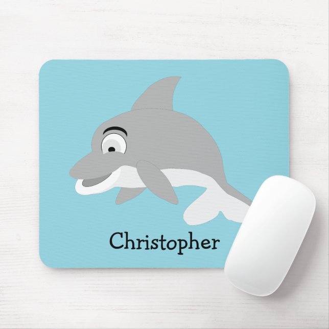 Tapis De Souris Conception de dauphin gris (Avec souris)