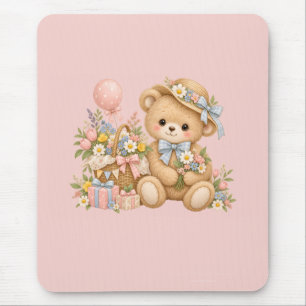 Tapis De Souris Conception de fête de nounours mignon