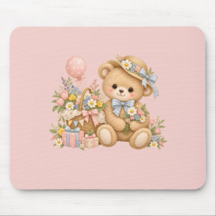 Tapis De Souris Conception de fête de nounours mignon