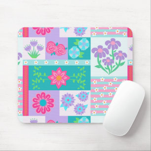 Tapis De Souris Conception de fleurs vibrantes en fleurs