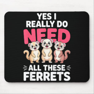 Tapis De Souris Conception de furet mignon pour hommes femmes enfa