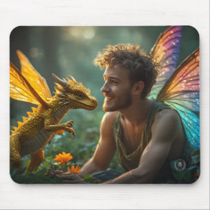 Tapis De Souris Conception de jeu Dragon Doré