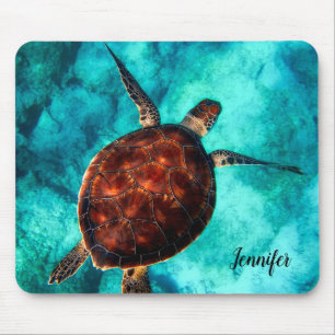 Tapis De Souris Conception de la tortue de mer Souris personnalisé