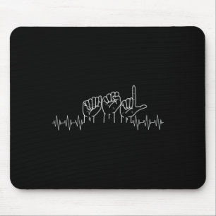 Tapis De Souris Conception de l'ASL de Hearbeat pour l'ASL Lover D
