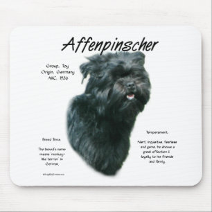 Tapis De Souris Conception de l'historique Affenpinscher