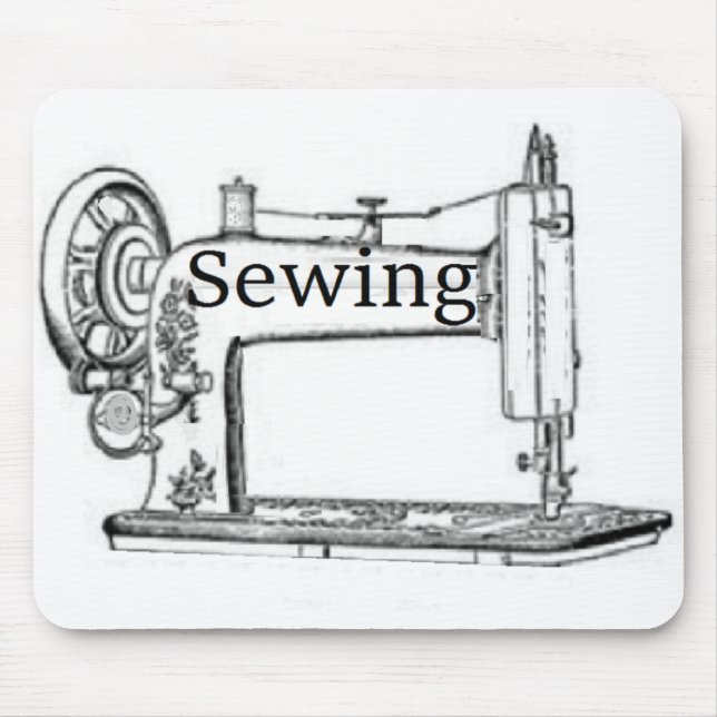 Tapis De Souris Conception de machine à coudre (Devant)