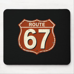 Tapis De Souris Conception de mème de route 67 drôle rétro