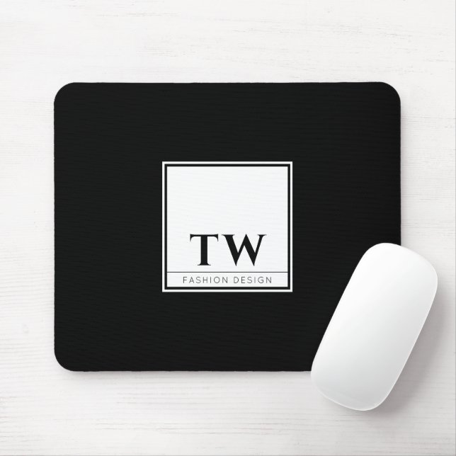 Tapis De Souris Conception de mode noir (Avec souris)