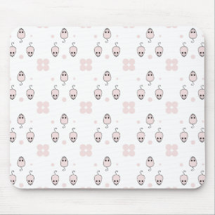 Tapis De Souris Conception de motif transparent de souris rose - D