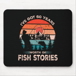 Tapis De Souris Conception de pêche cool 60 ans 60e anniversaire G